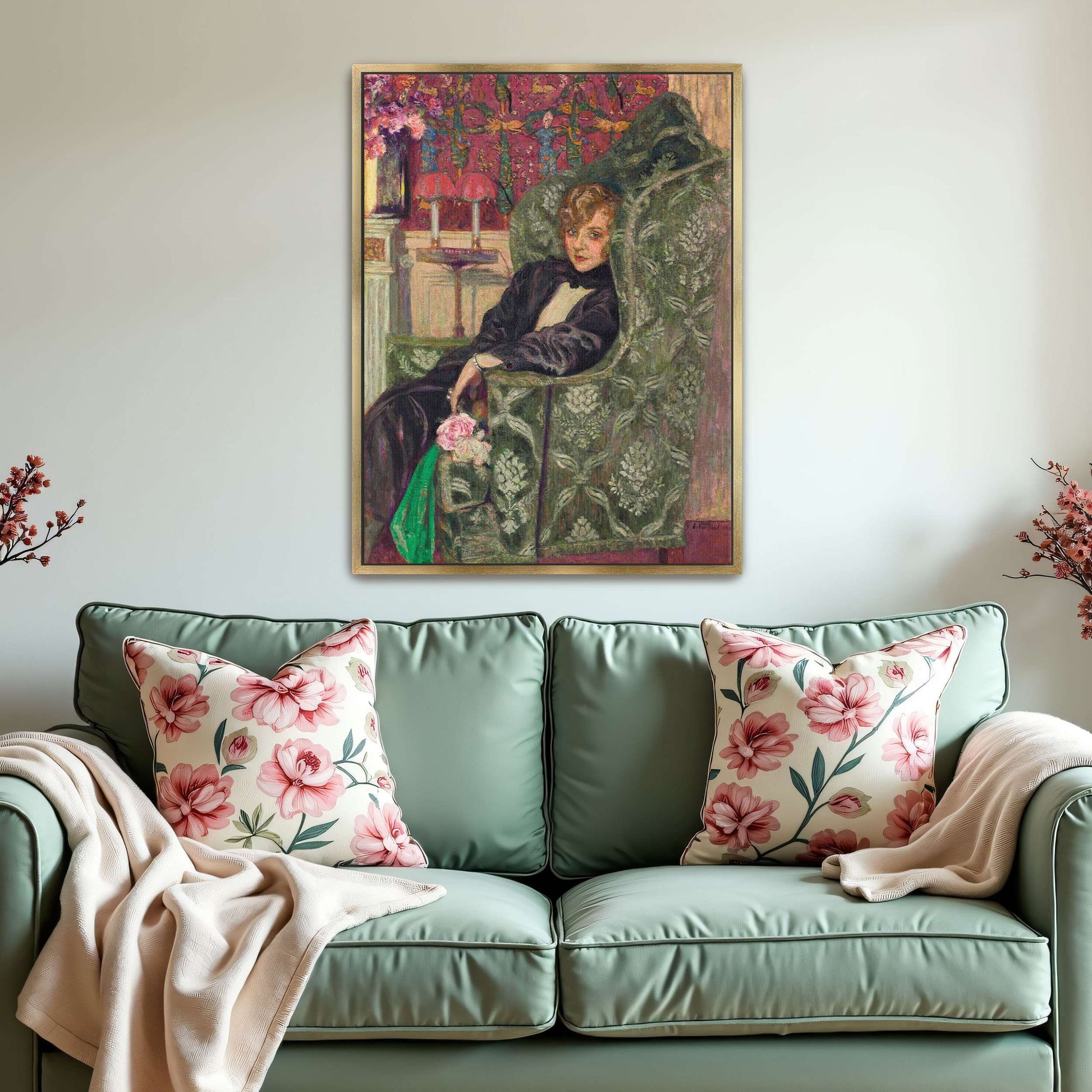 Woman in a green armchair by Édouard Vuillard