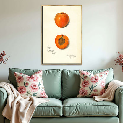 Apricot watercolor painting by Amanda Almira Newton