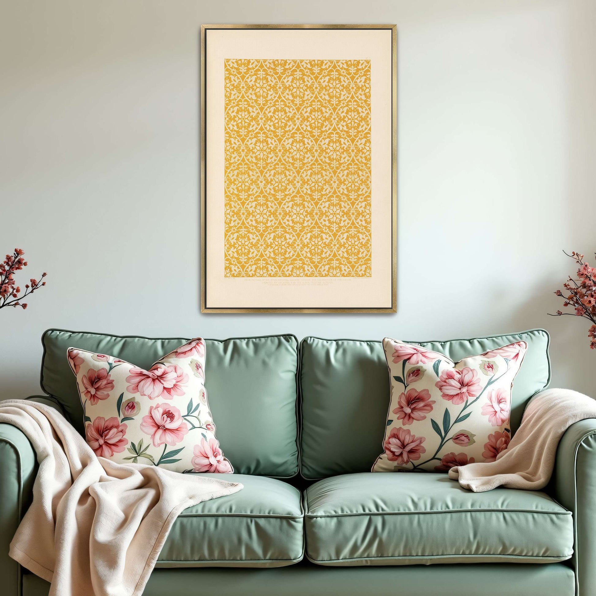 Ornamental Pattern From Italian Coronation Of The Virgin Painting By Sydney Vacher