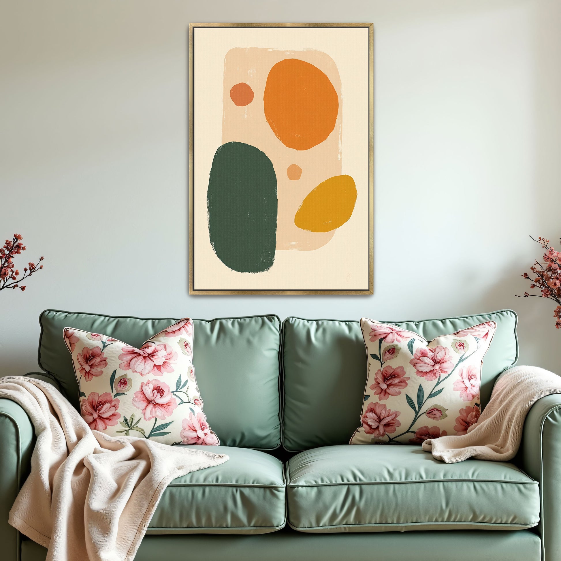 Abstract Shapes In Warm Tones By Yara Rabibzad