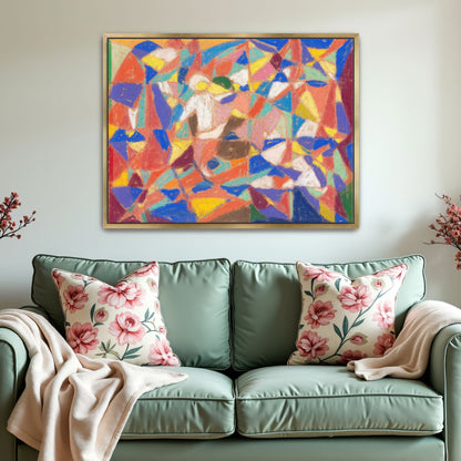 Geometric Abstract Composition Colorful Shapes By Adolf Hölzel