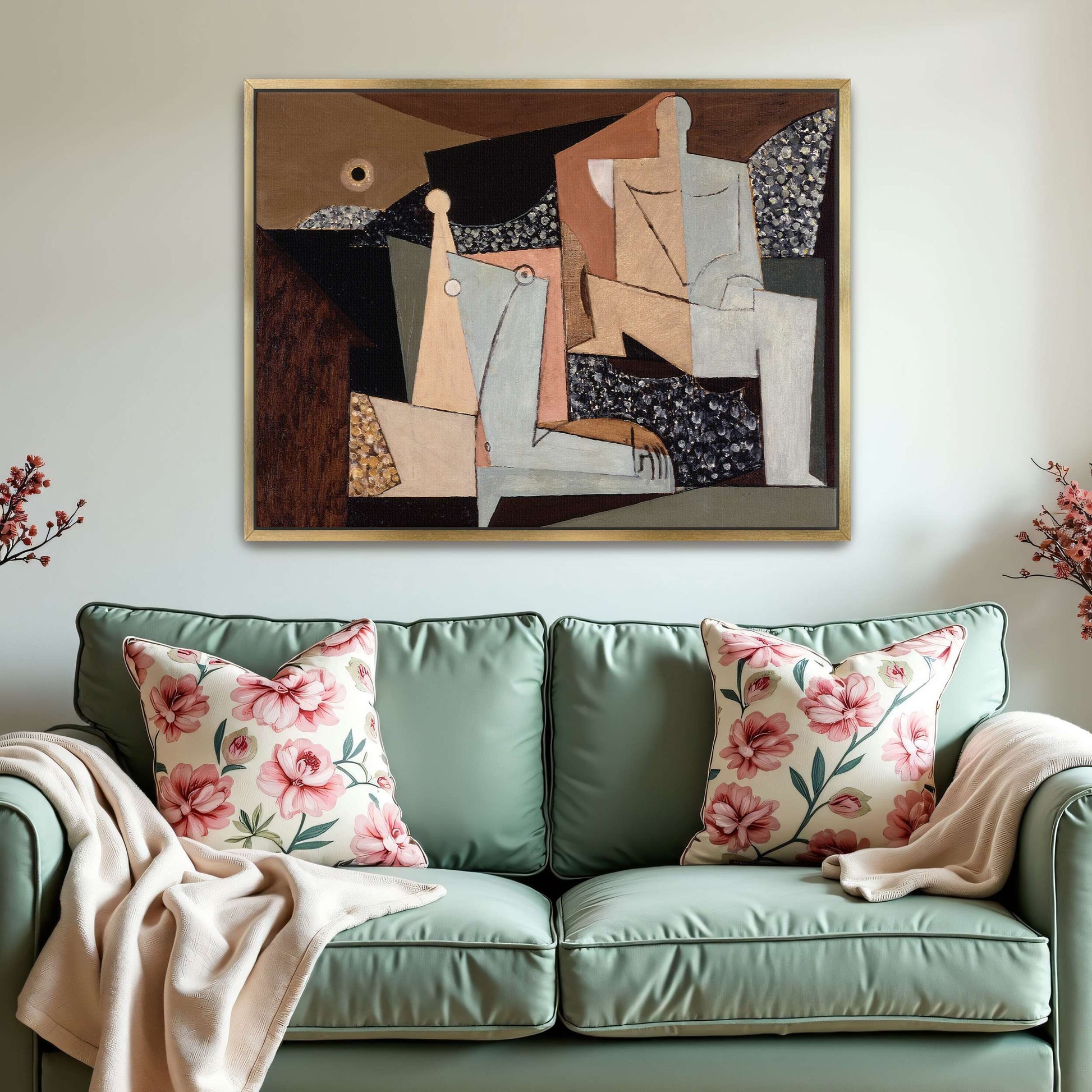 Cubist Composition With Figures And Abstract Shapes By Louis Marcoussis