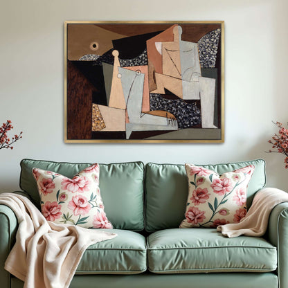 Cubist Composition With Figures And Abstract Shapes By Louis Marcoussis