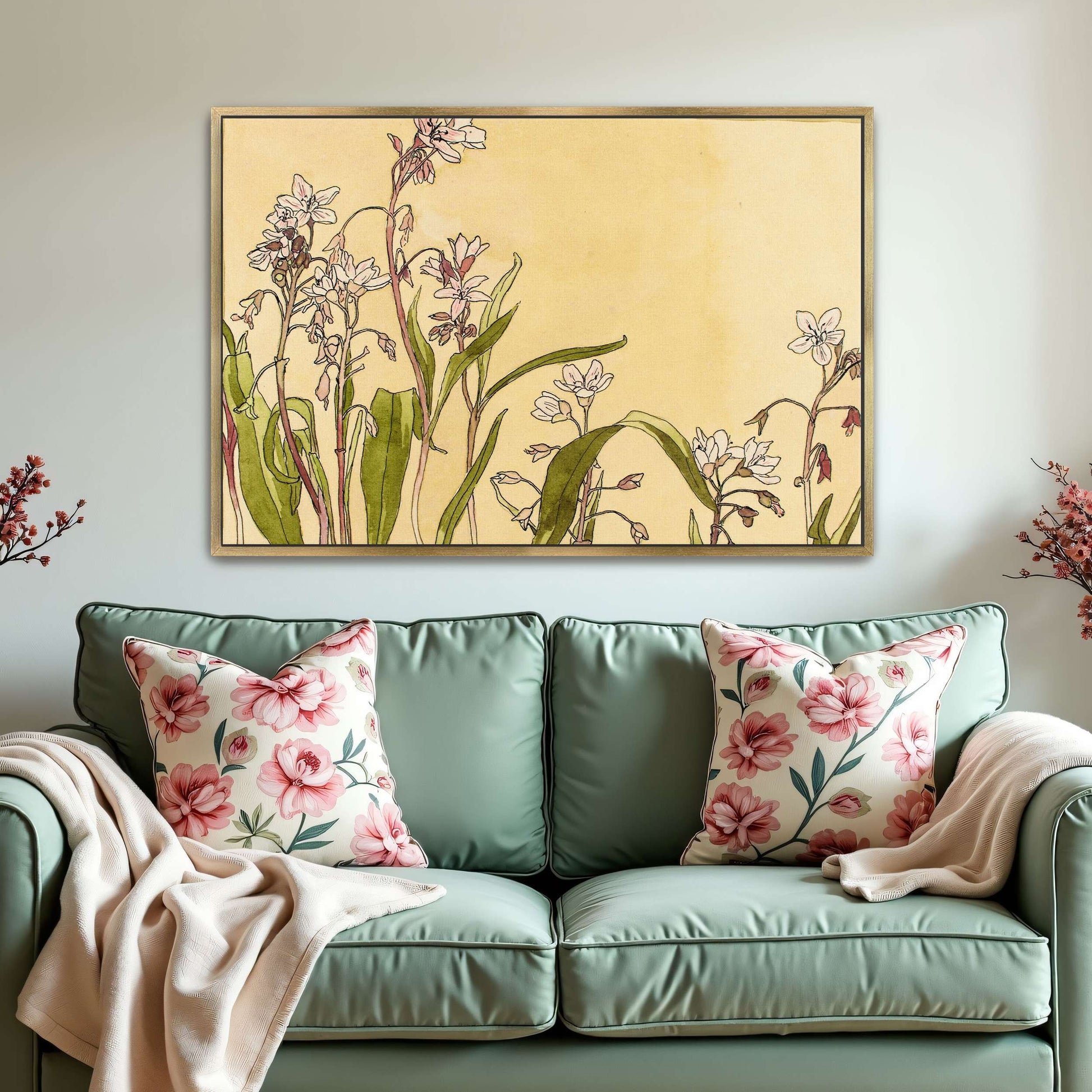 Delicate pink flowers by Hannah Borger Overbeck
