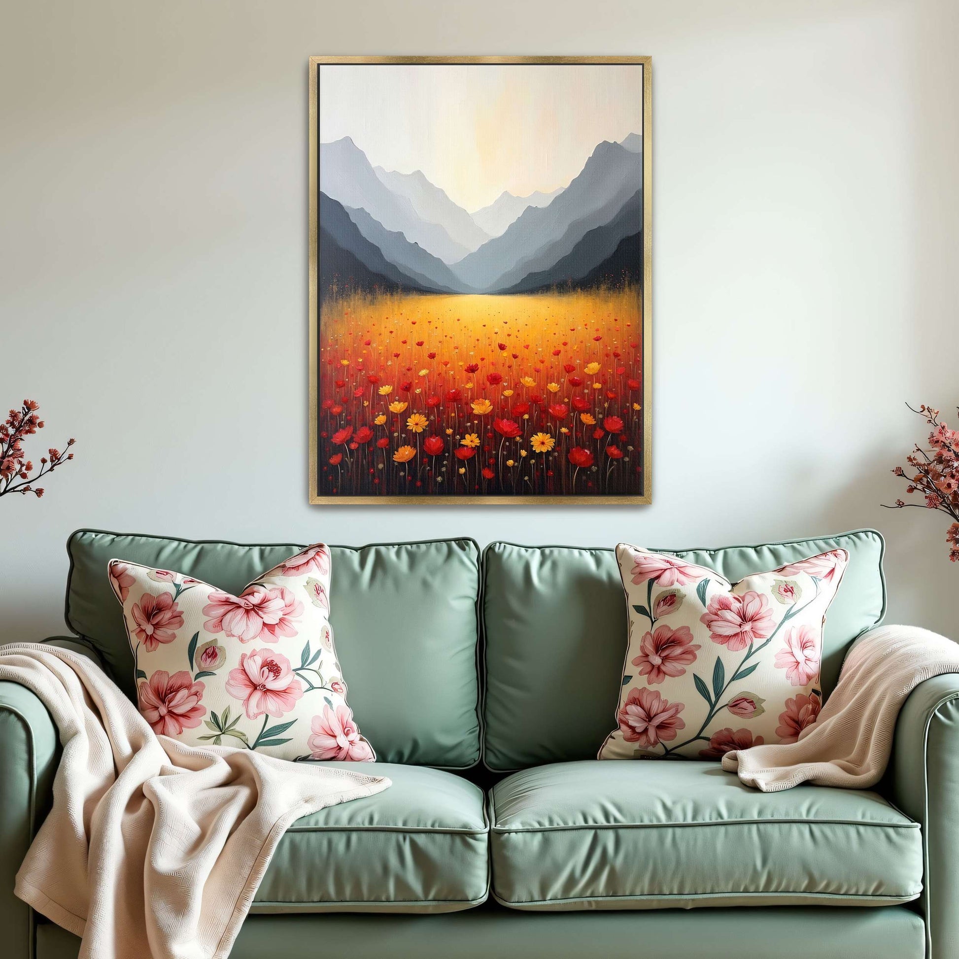 Mountain Landscape with Wildflowers by Yara Rabibzad