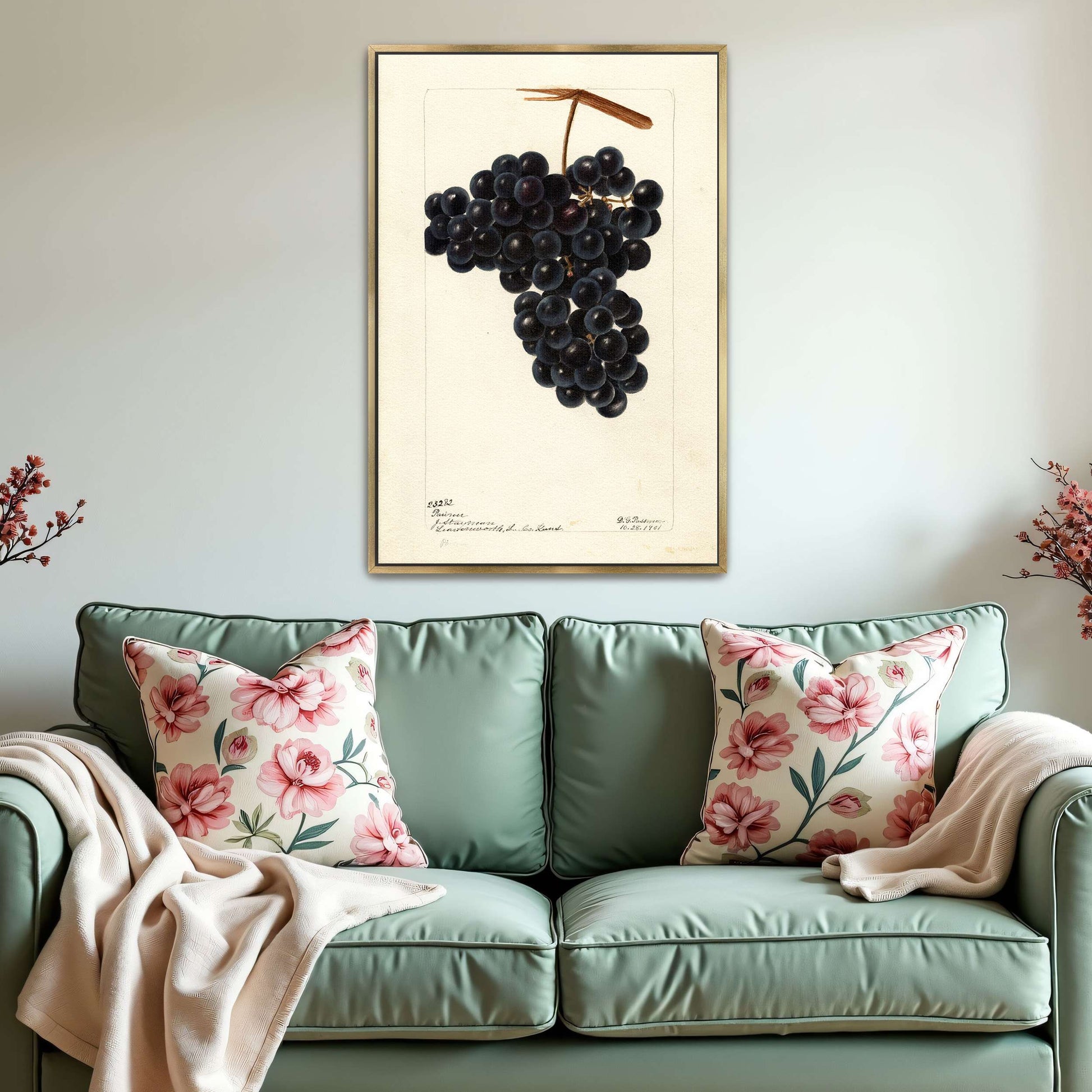 Dark Grapes on Vine by Deborah Griscom Passmore