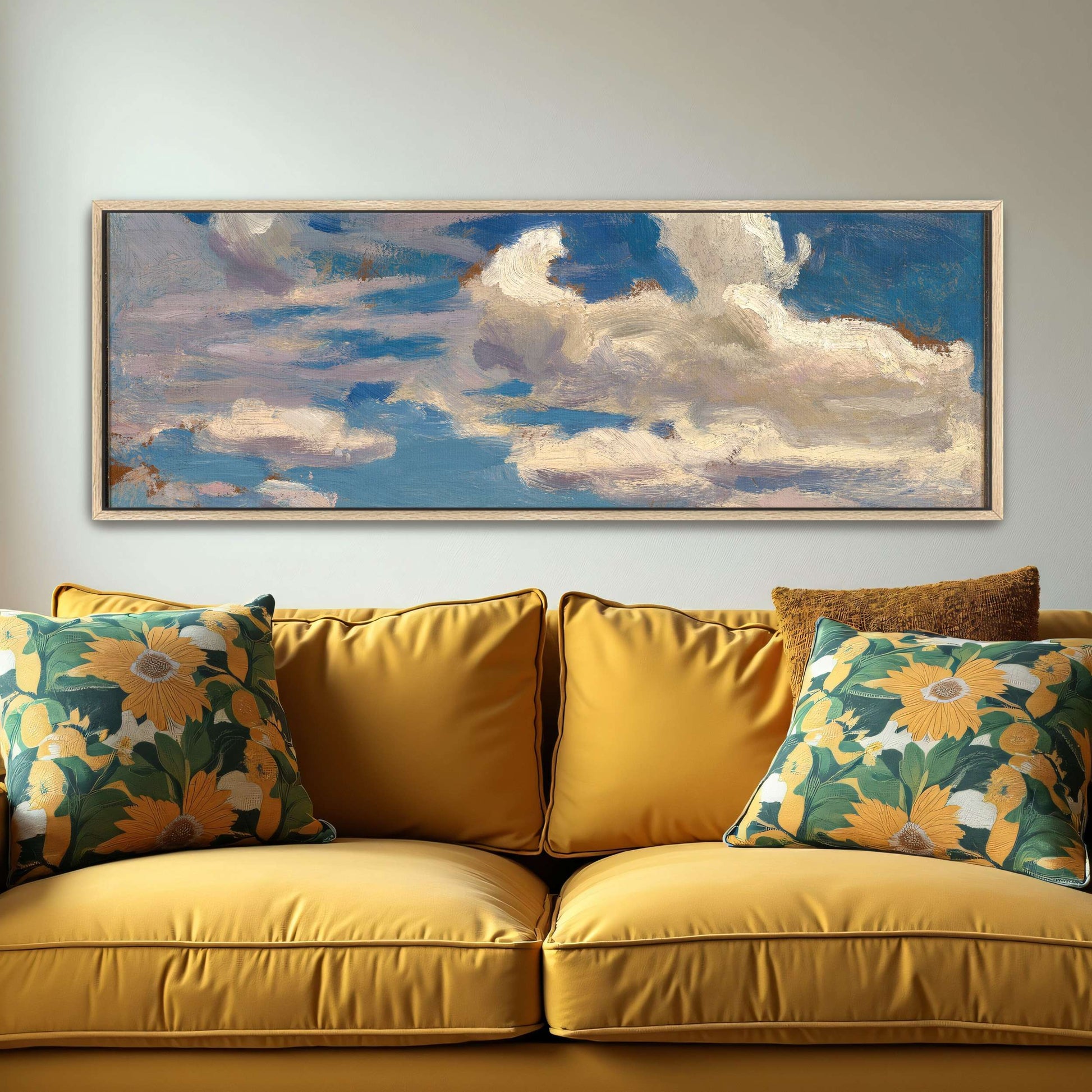 Clouds over a river landscape by Jan Stanislawski