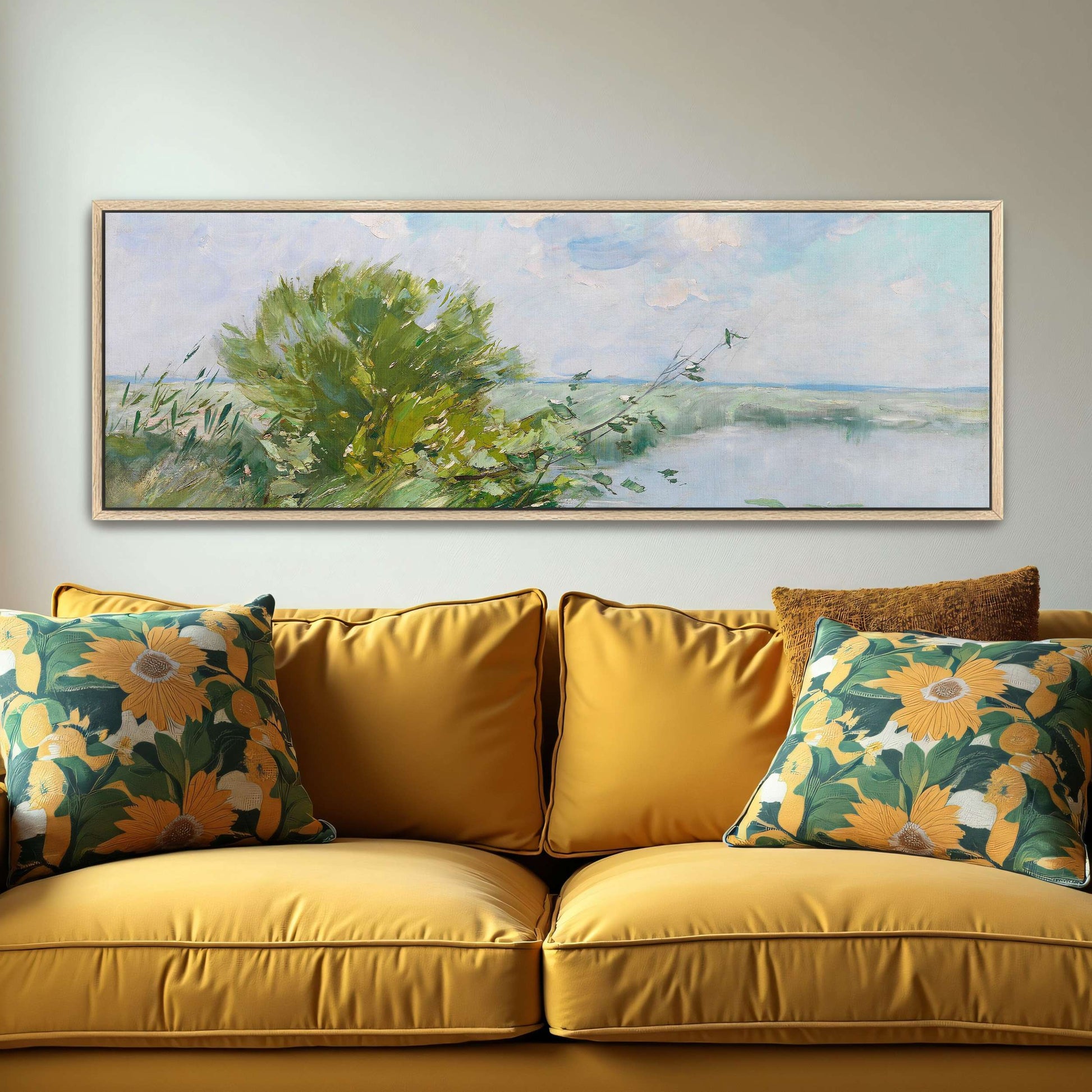 Impressionist Landscape with Green Trees and Water by Karl Hagemeister
