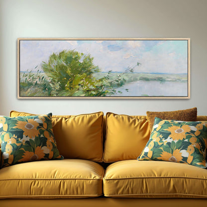 Impressionist Landscape with Green Trees and Water by Karl Hagemeister