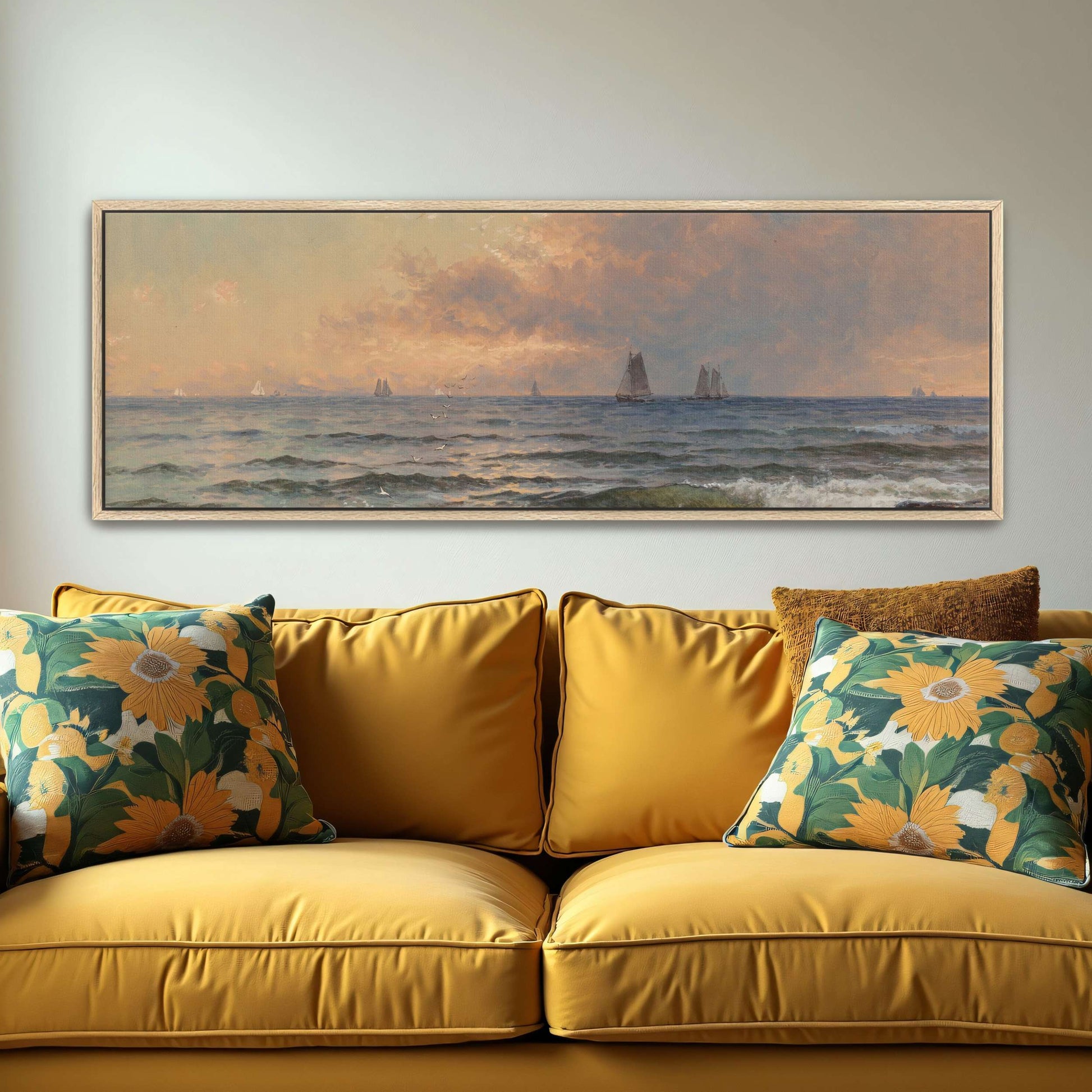 Sailboats on a Calm Sea at Sunset by Alfred Thompson Bricher