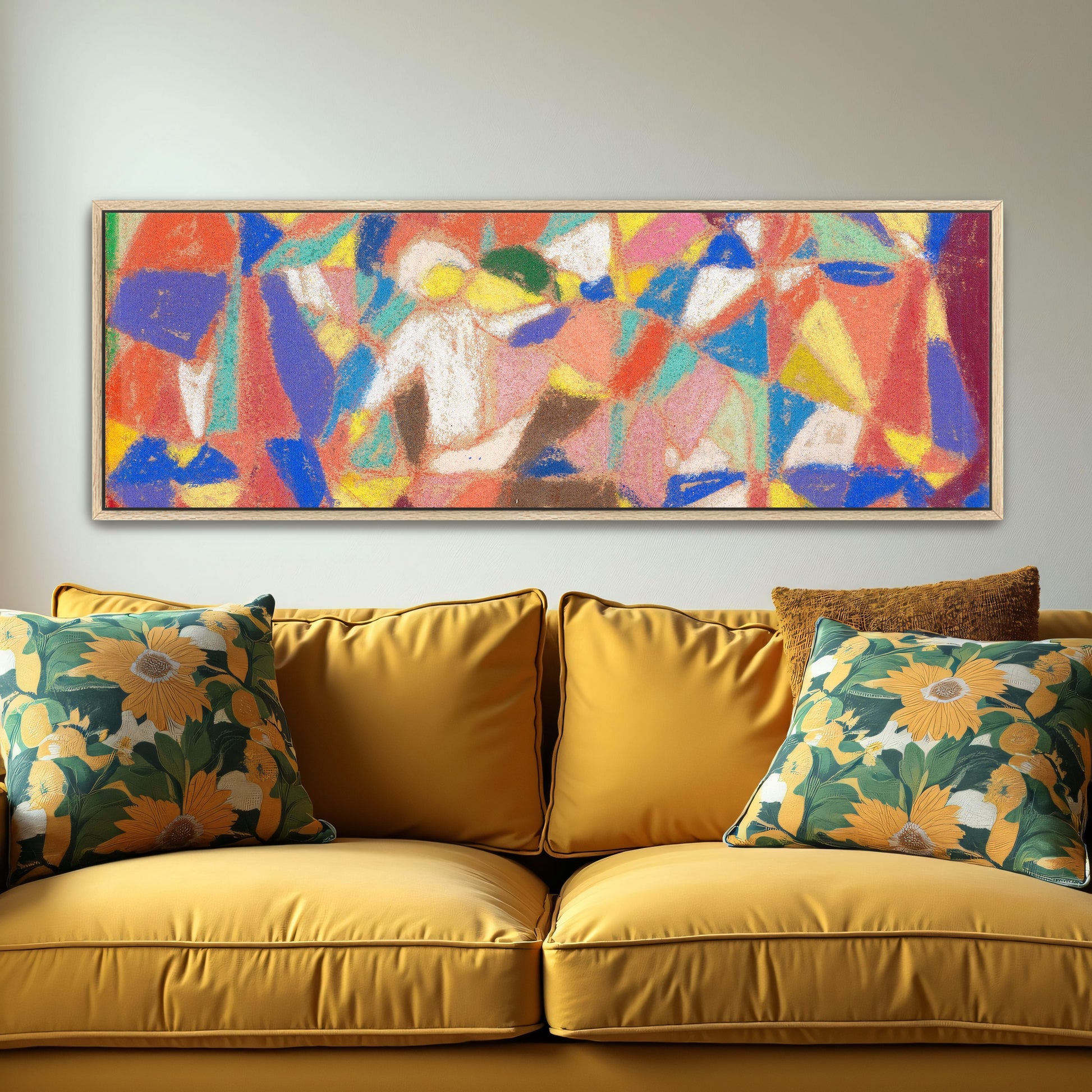 Abstract colorful art with geometric shapes by Adolf Hölzel