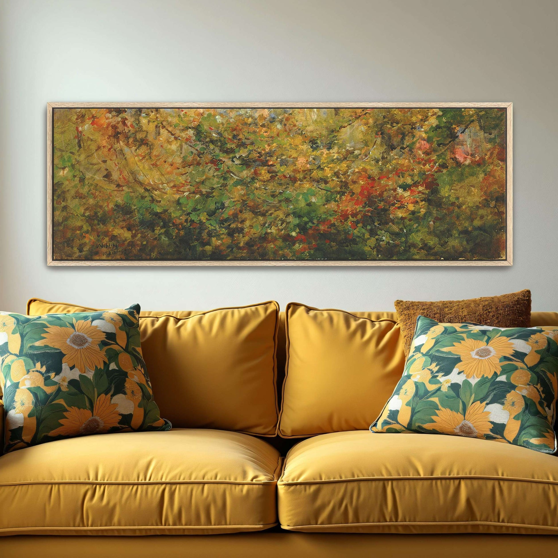 Autumn forest scene with trees by William Henry Holmes