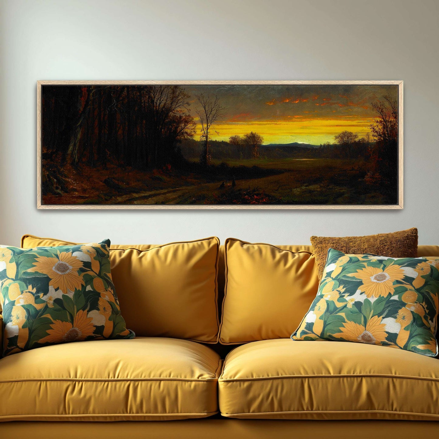 Forest clearing sunset landscape by Alfred Thompson Bricher