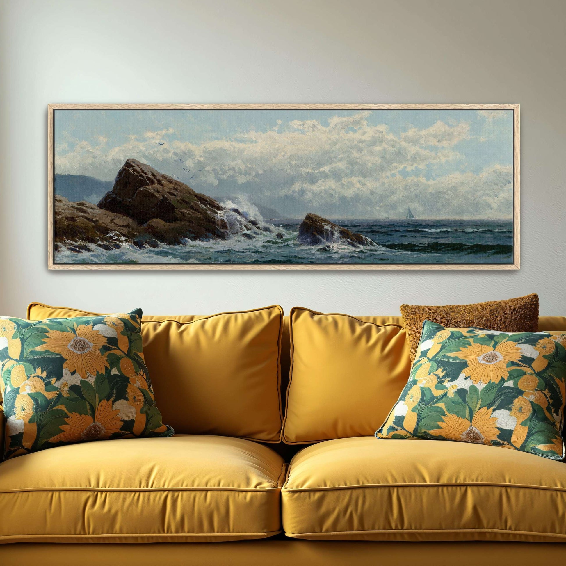 Rocky Coastline with Sailboats by Alfred Thompson Bricher