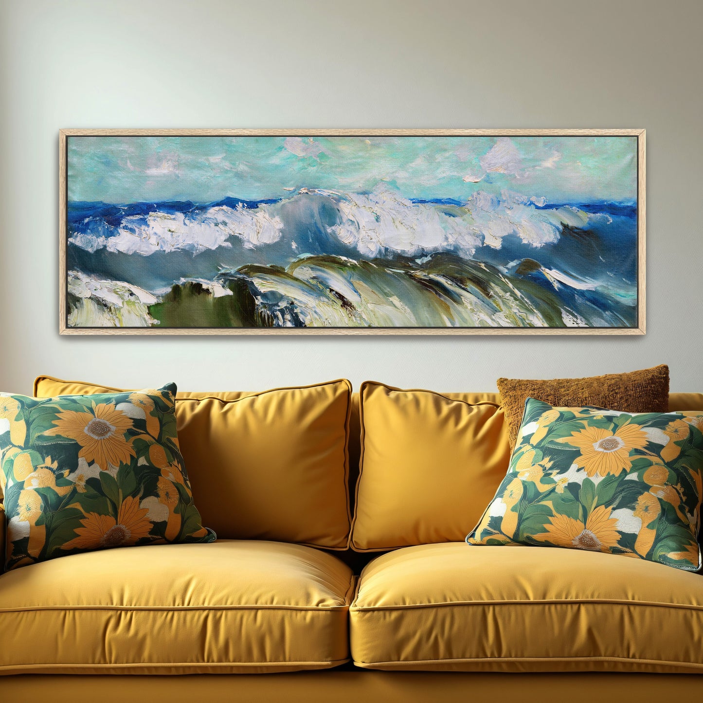 Impressionist Oil Painting of Ocean Waves by Karl Hagemeister