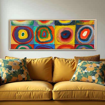 Abstract painting with concentric circles by Wassily Kandinsky