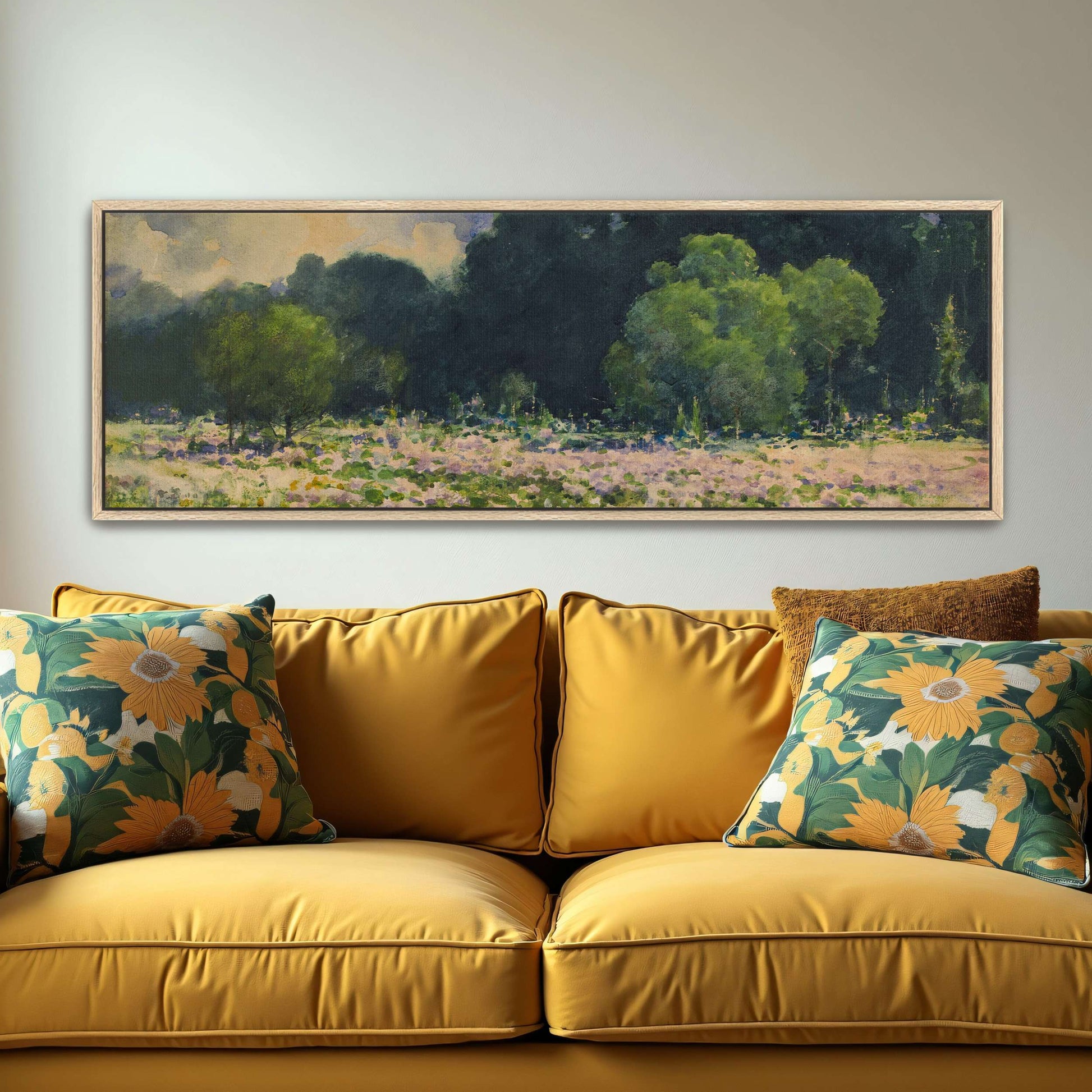 Field of wildflowers with trees by William Henry Holmes