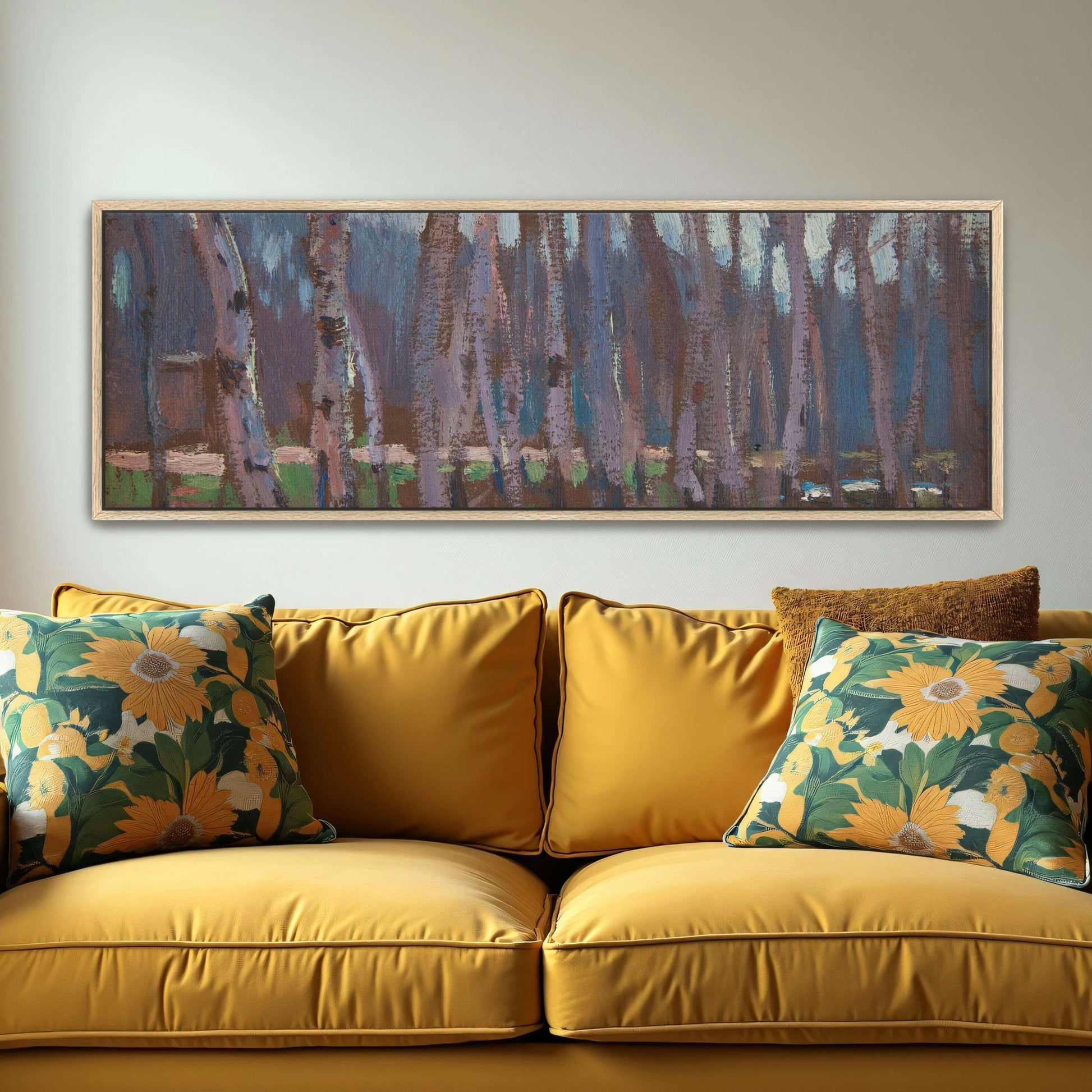 Impressionistic painting of a birch grove by Jan Stanislawski