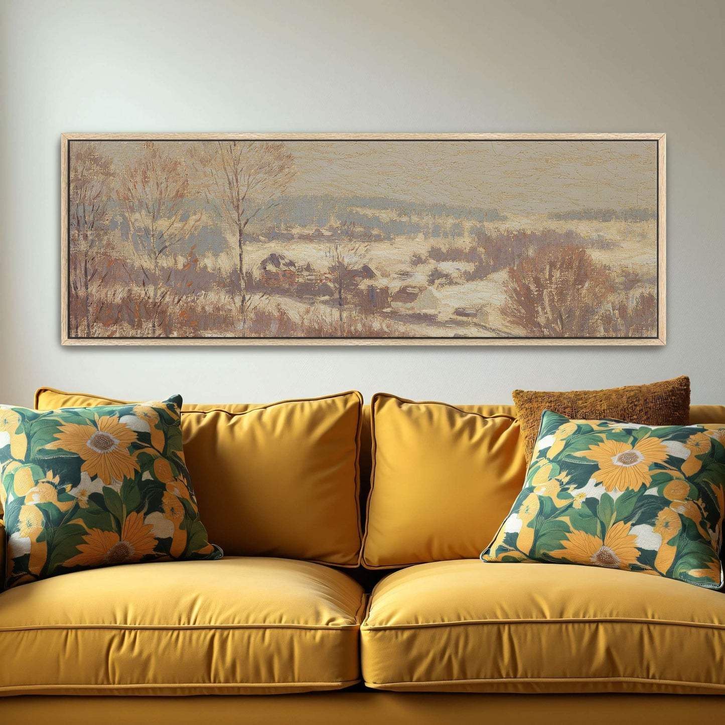 Snowy Winter Landscape with Trees by Leonard Ochtman