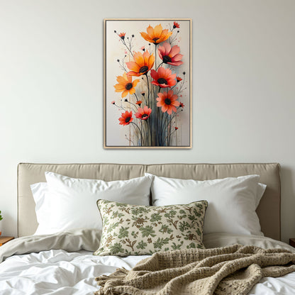 Orange And Pink Flower Bouquet Watercolor Painting By Yara Rabibzad