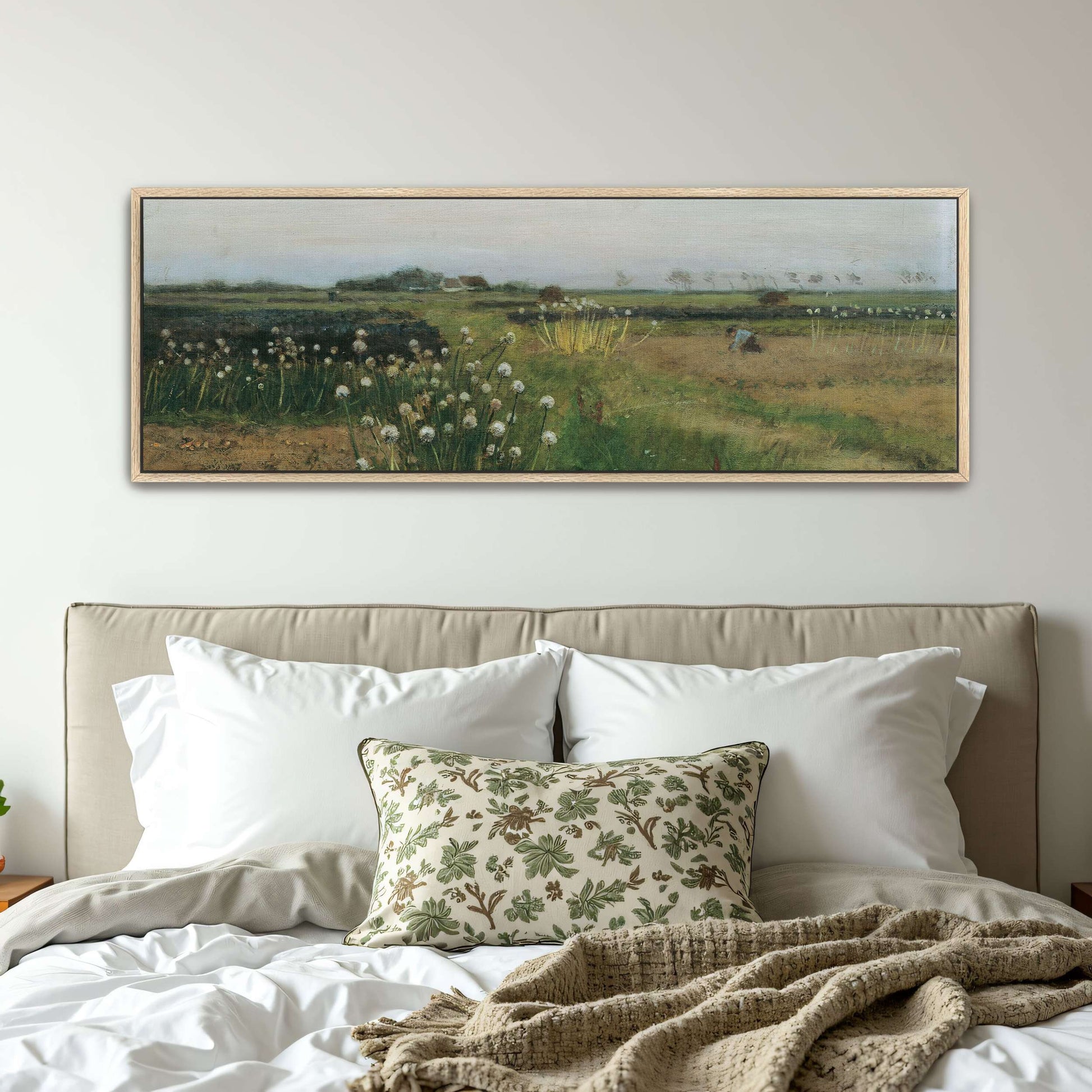 Field of white flowers with a lone figure by Eugen Jettel