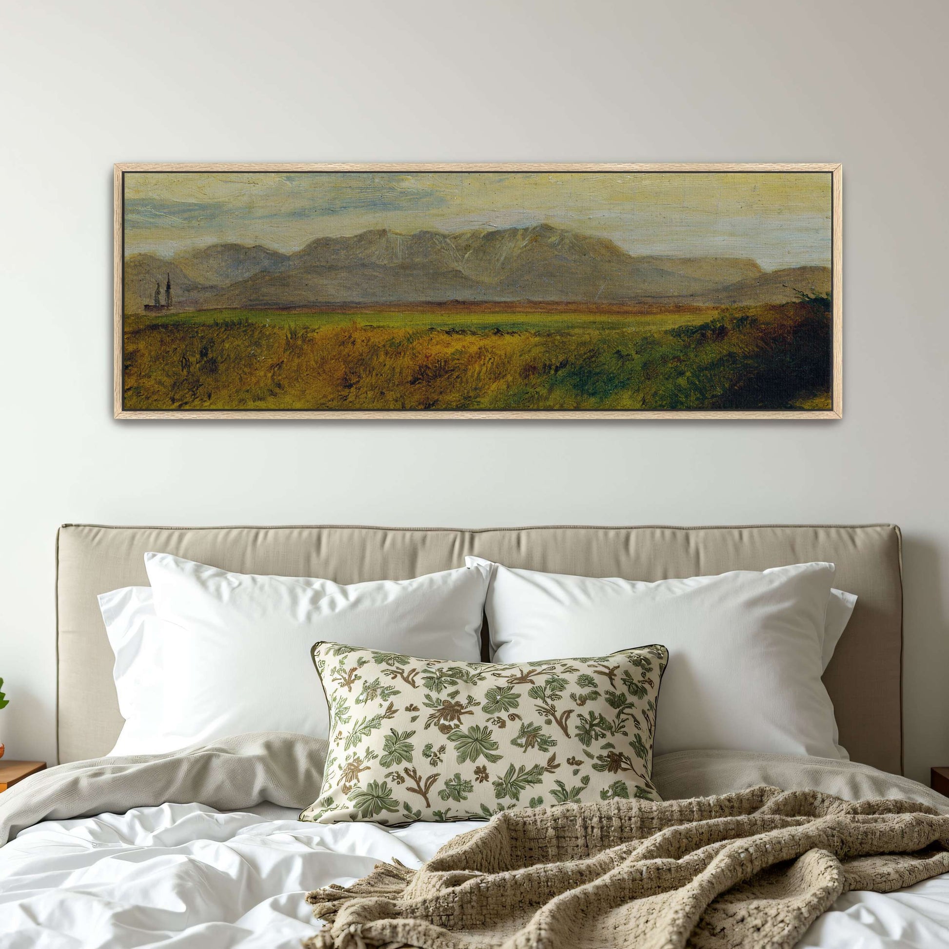 mountain range landscape with green fields by Johann Till the younger