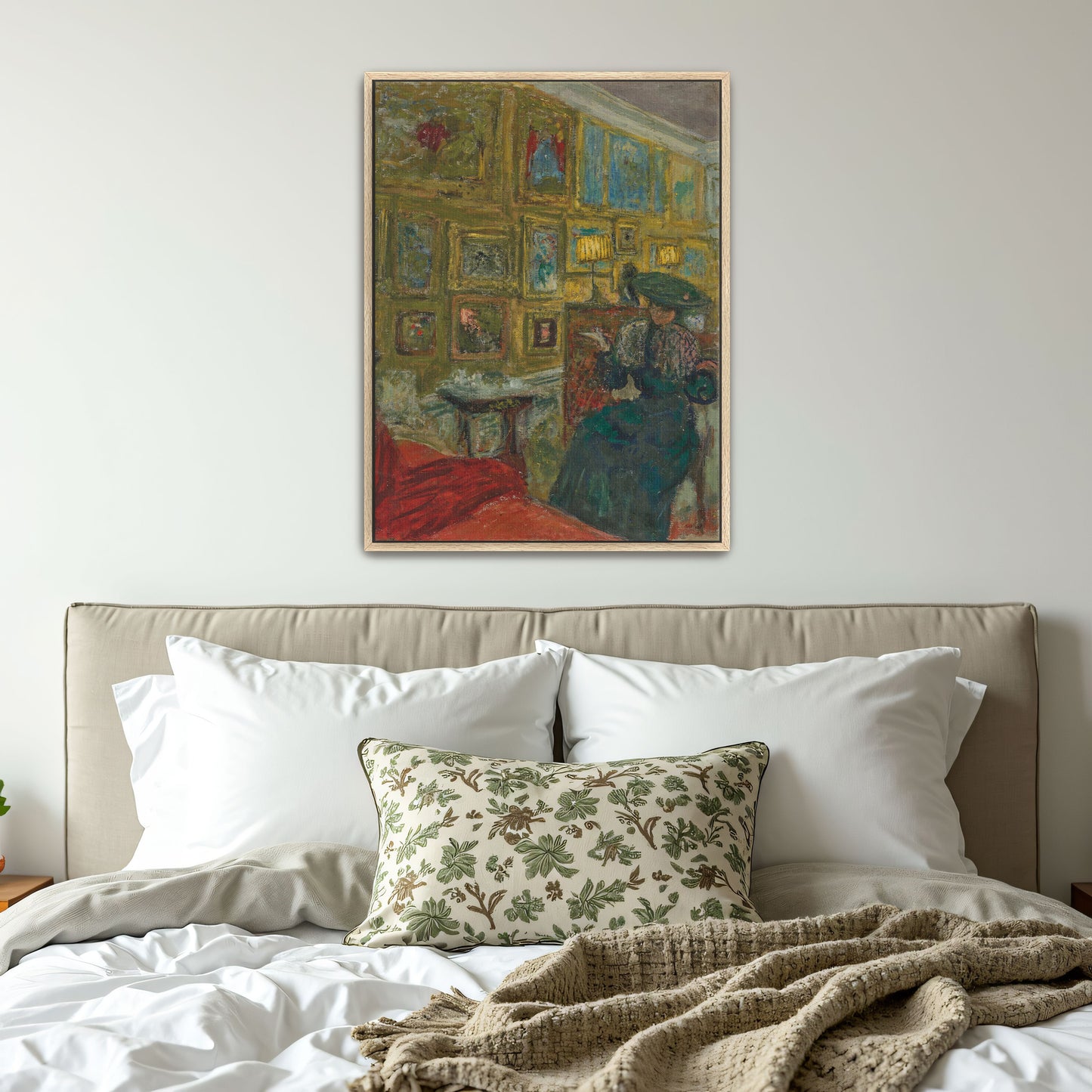 Woman In Interior With Pictures And Table By Édouard Vuillard