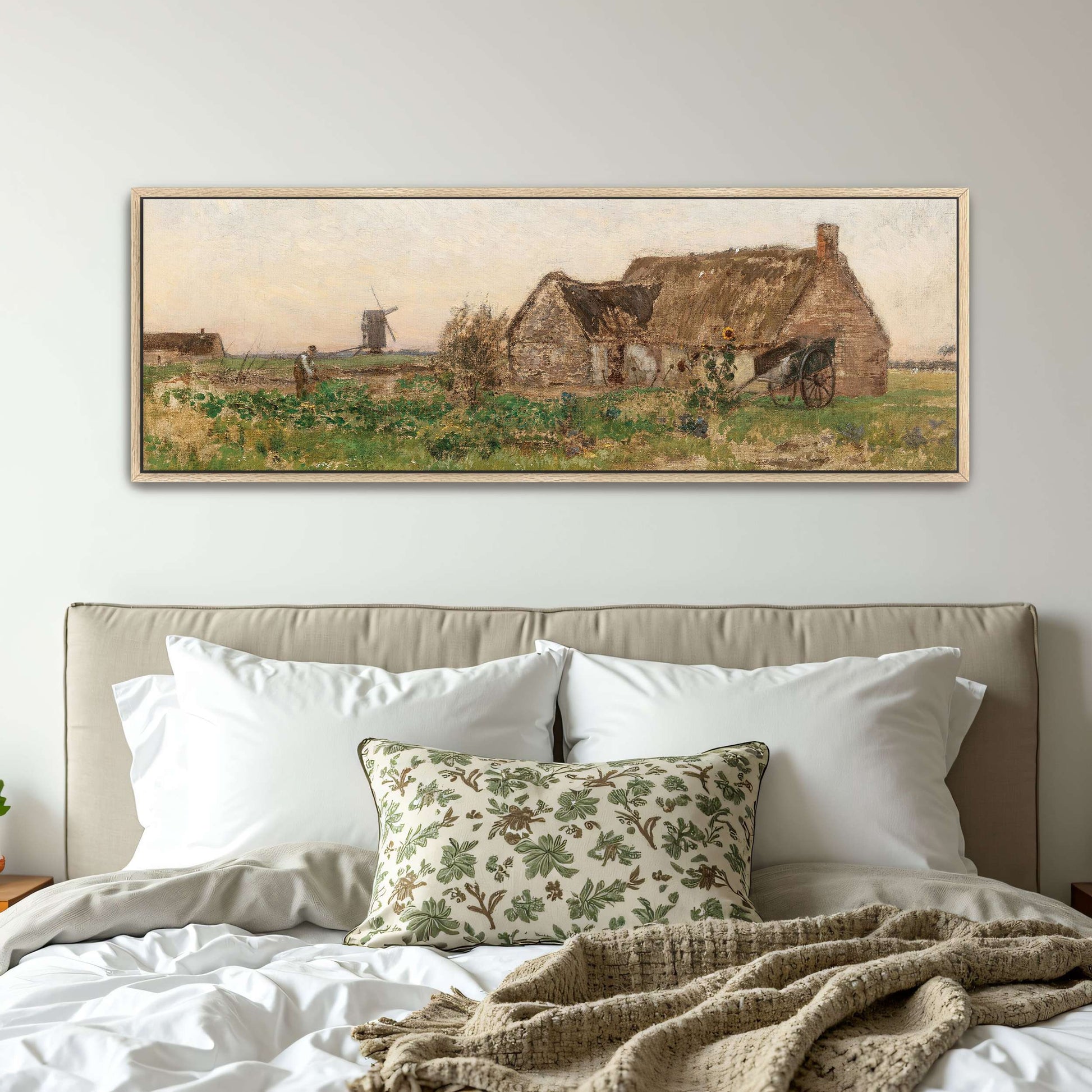 Rural scene with farmhouse, windmill by Eugen Jettel