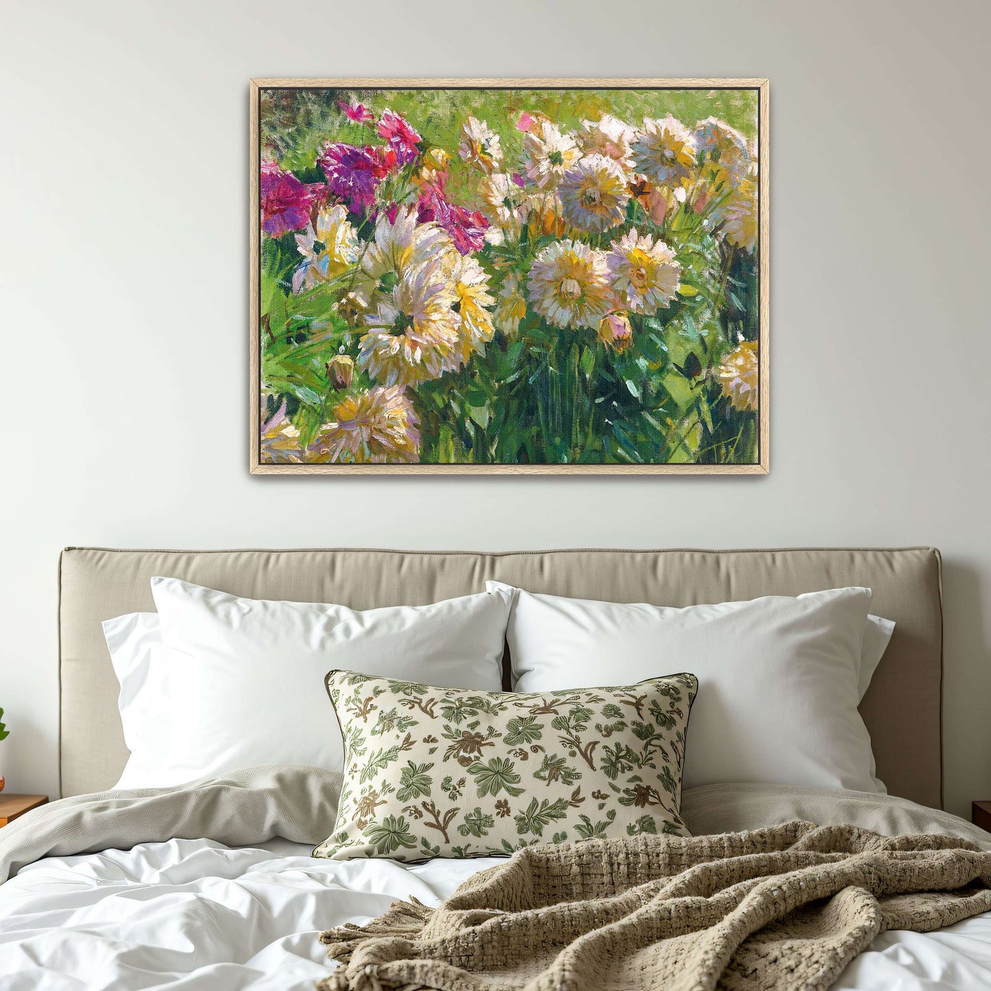 Dahlia flowers in garden by Carl Moll