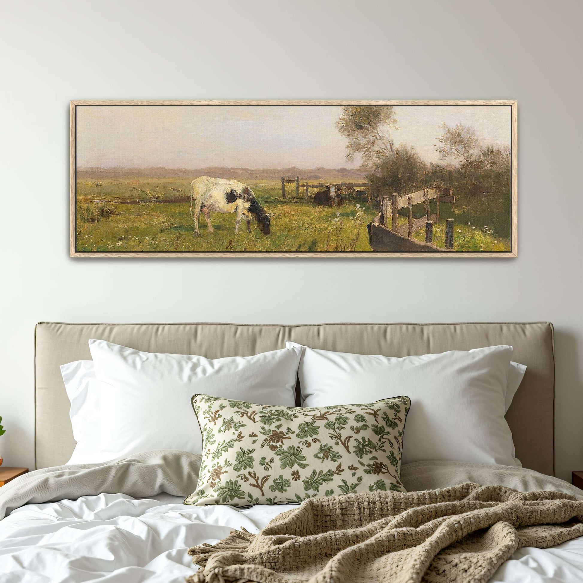 rural landscape with cows grazing in a field by Eugen Jettel