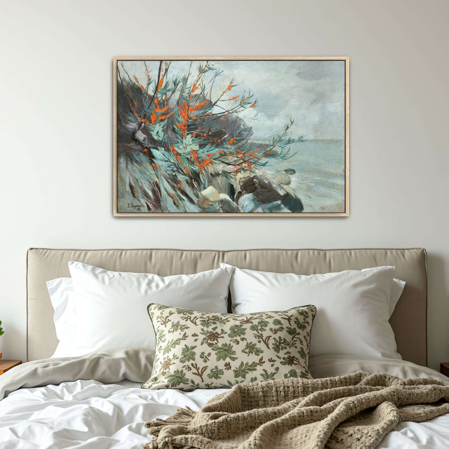 Seacoast with orange berries by Karl Hagemeister
