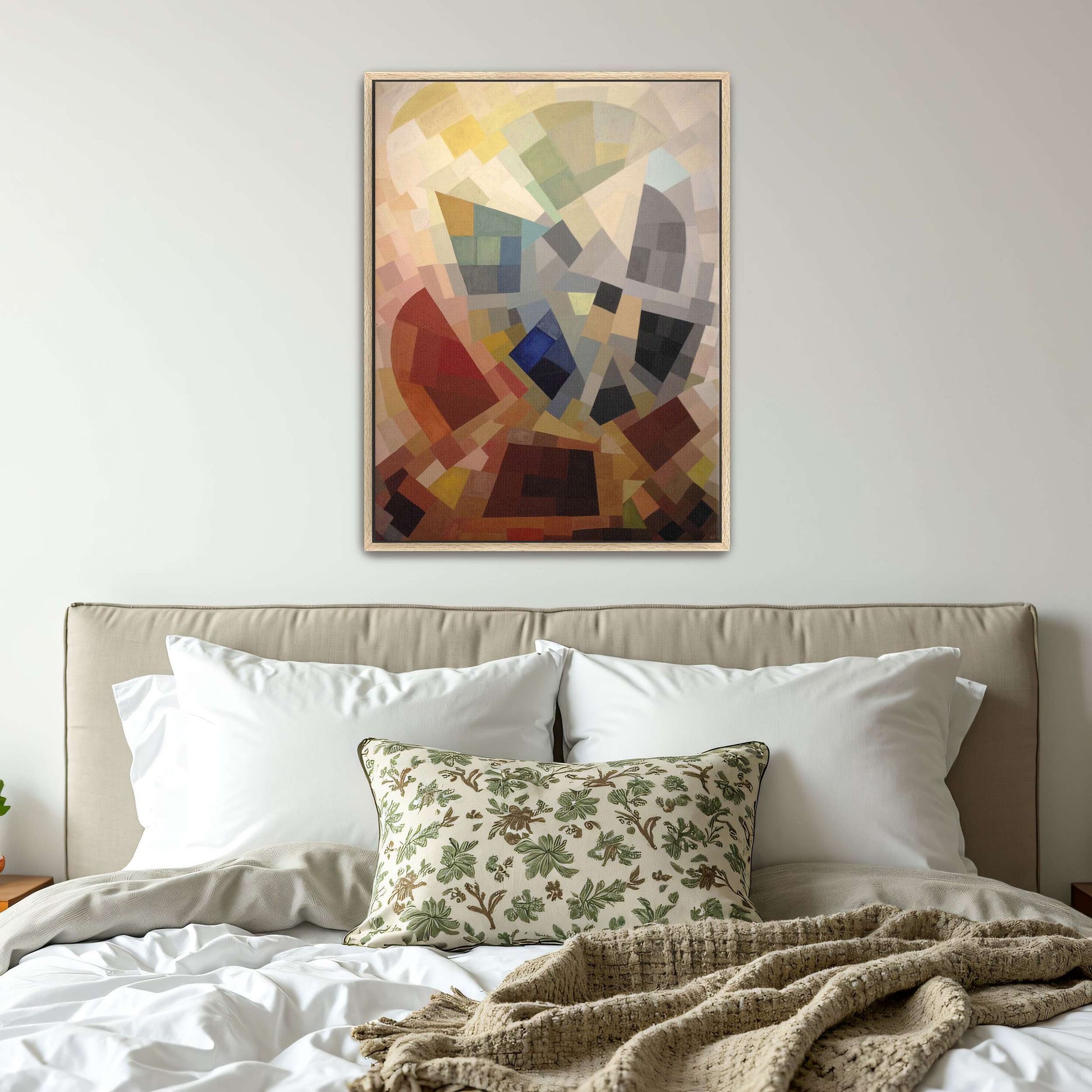 Abstract geometric art with various colors by Otto Freundlich