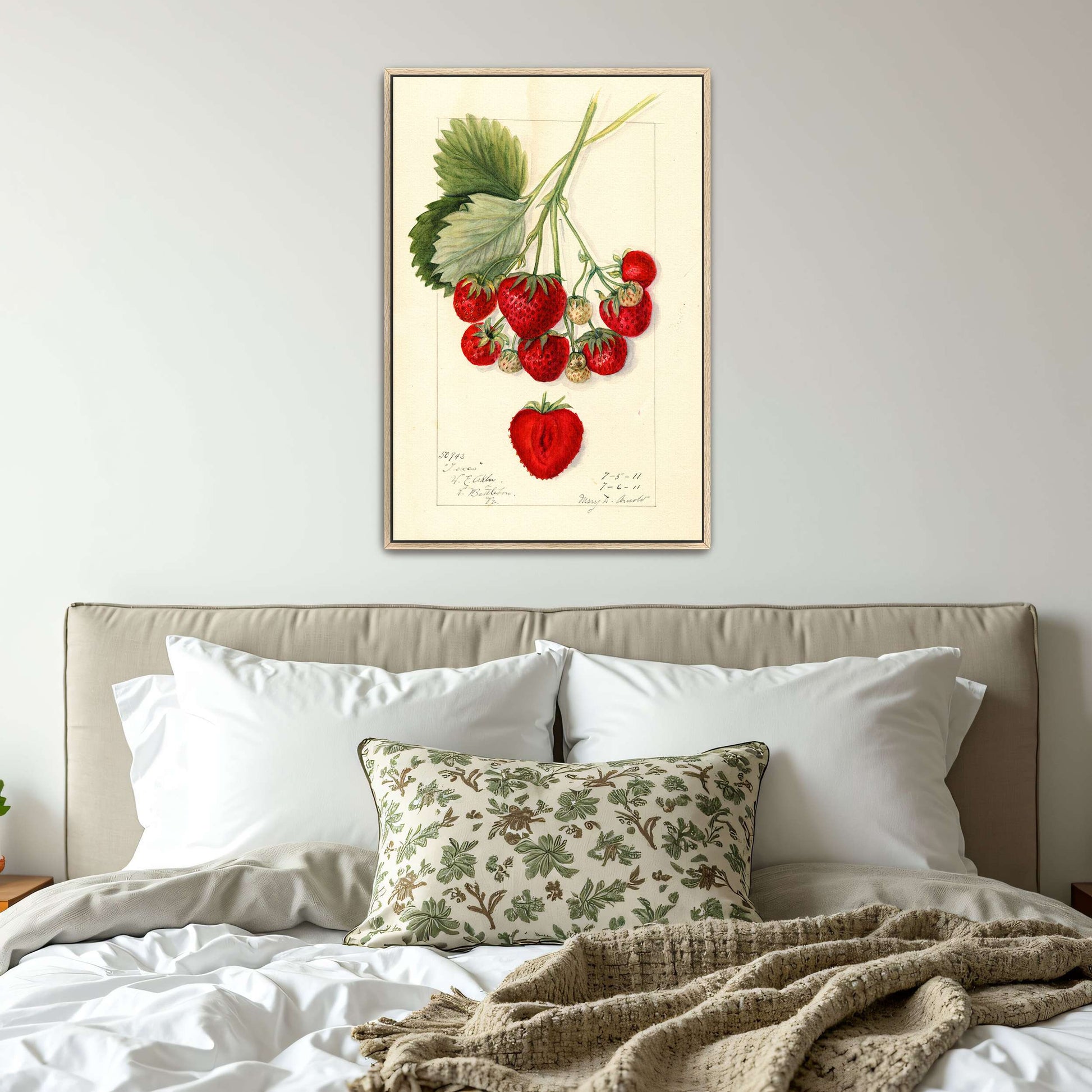 Watercolor painting of strawberries by Mary Daisy Arnold
