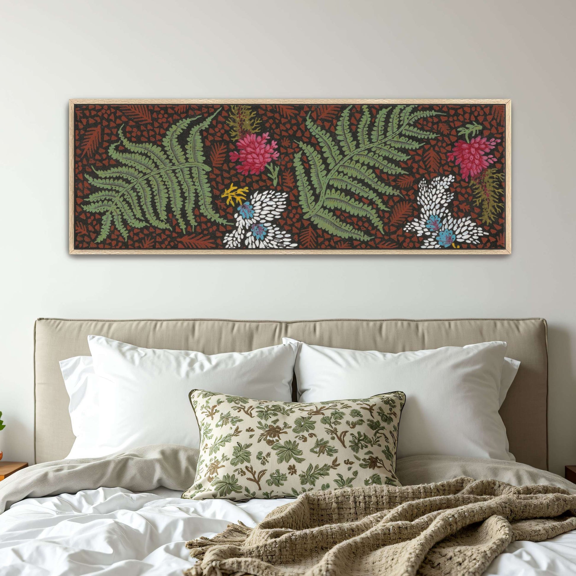 Fern and flower textile design by Yara Rabibzad