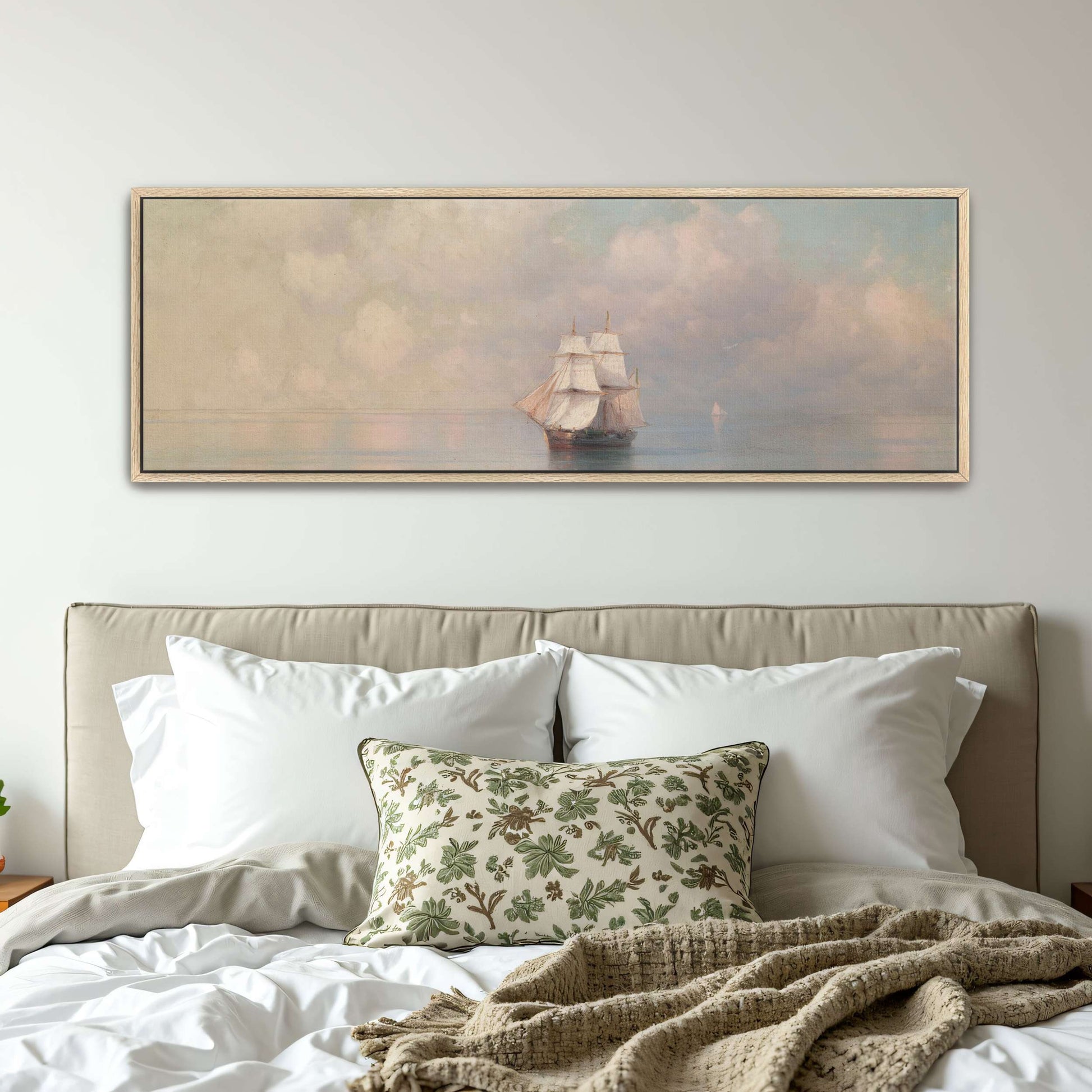 Sailboat on Calm Sea with Clouds by Ivan Konstantinovich Aivazovsky