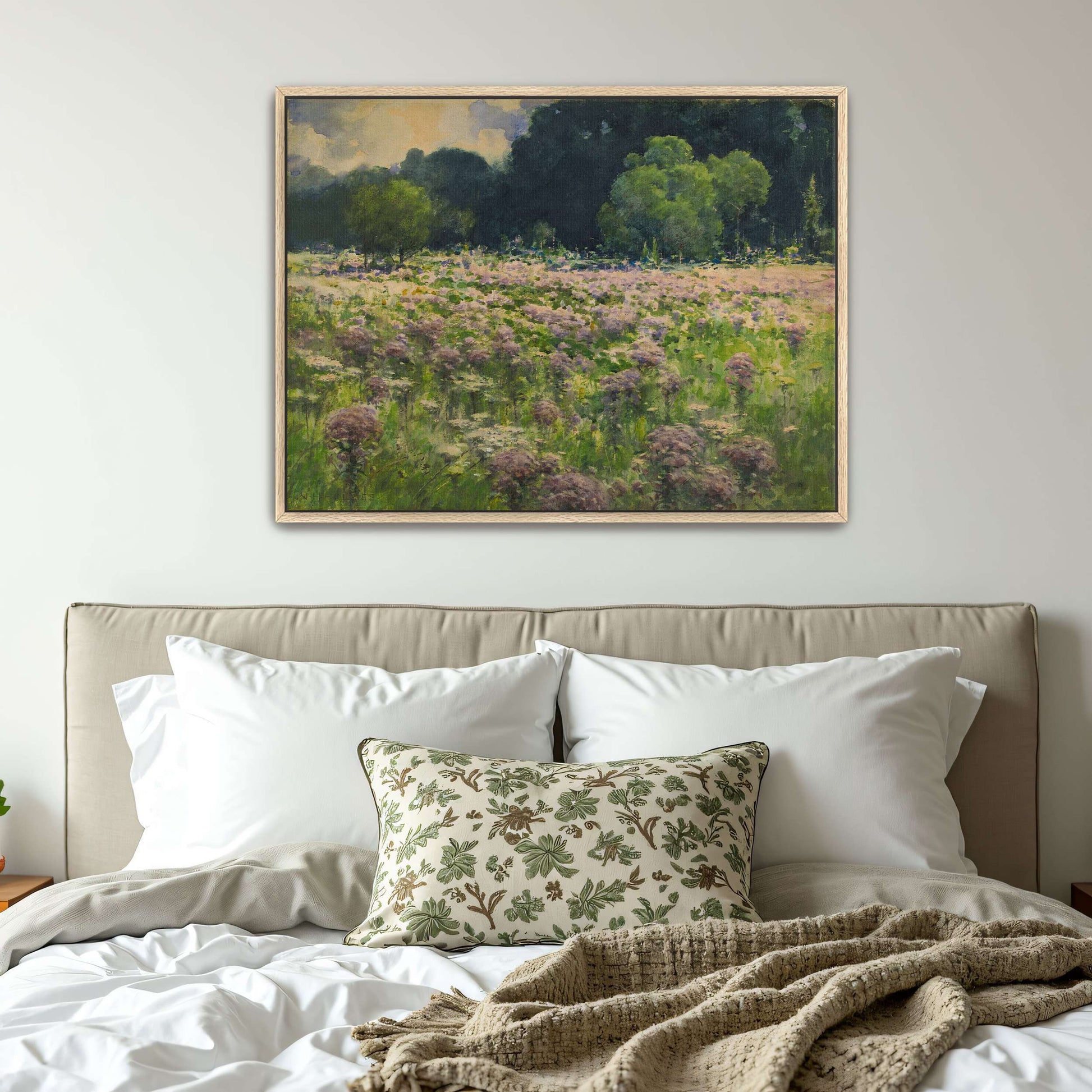 Field of wildflowers with trees by William Henry Holmes