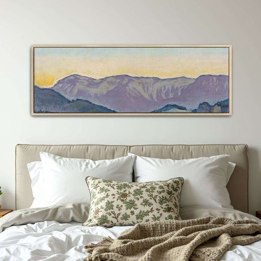 Mountain landscape at sunset by Koloman Moser