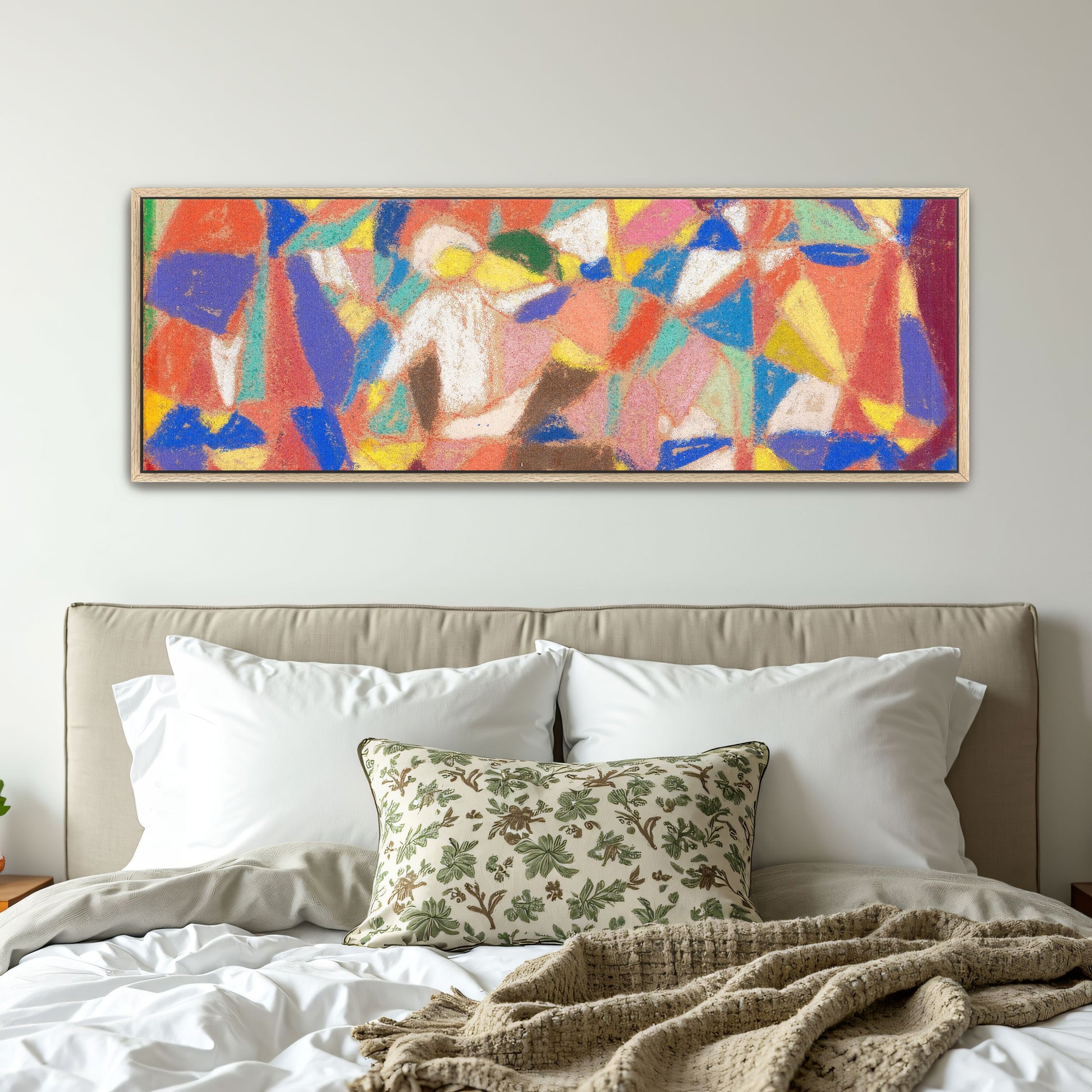 Abstract colorful art with geometric shapes by Adolf Hölzel