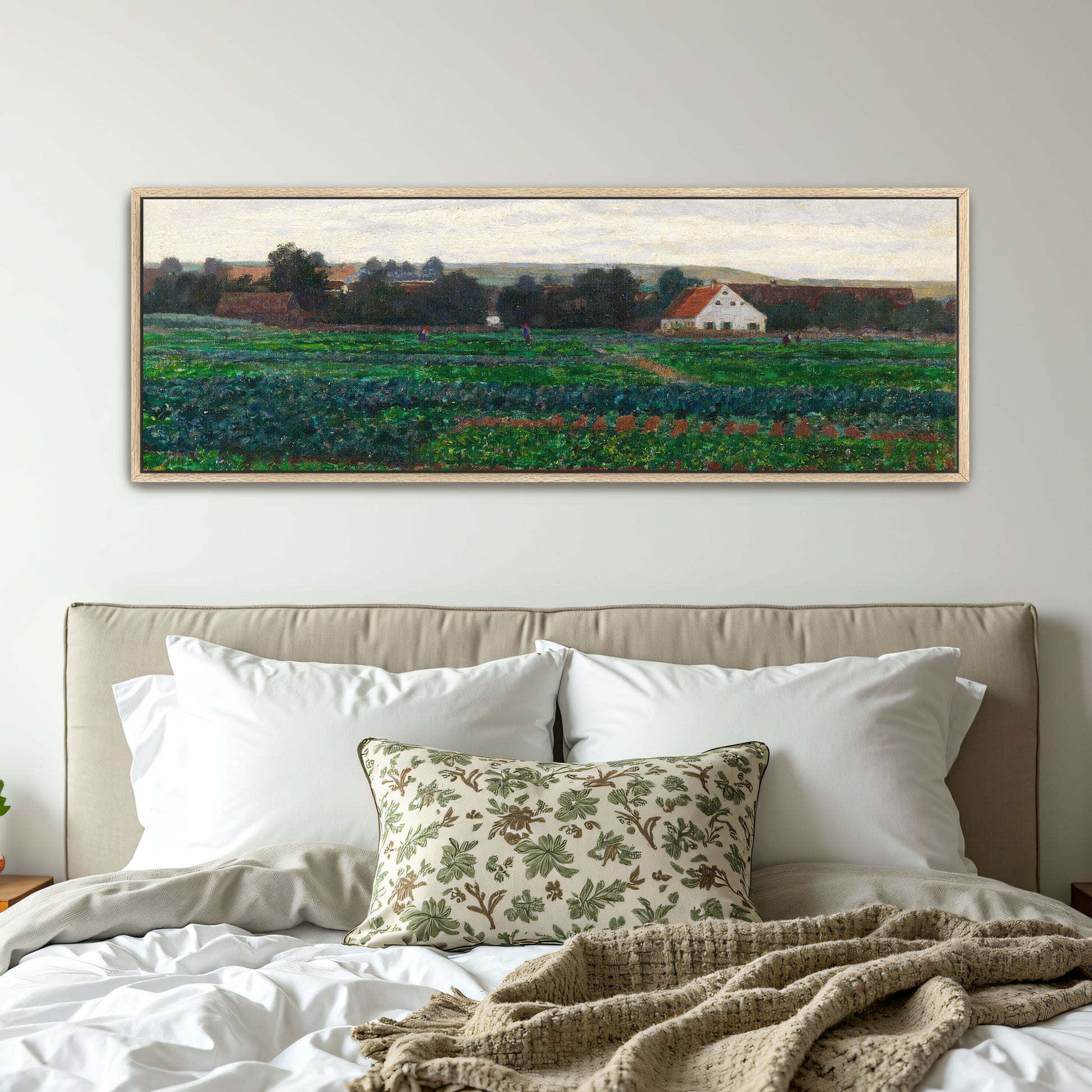 rural landscape with white farmhouse by Paul Baum