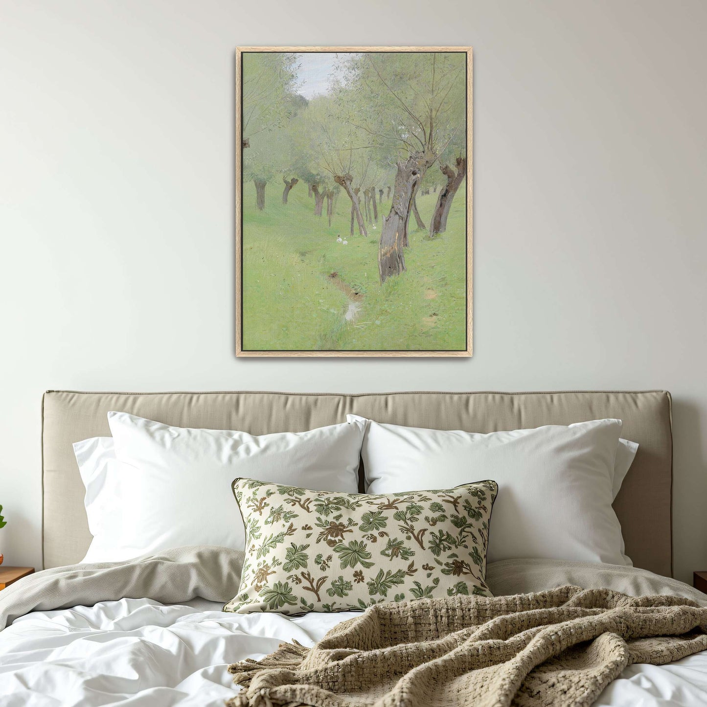 Willow trees by a stream by Eugen Jettel