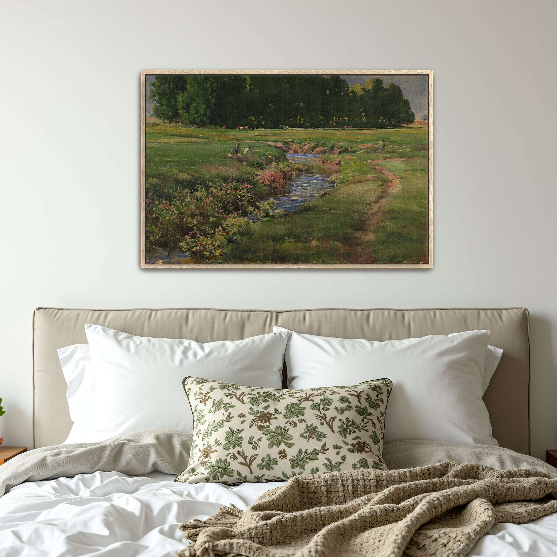 Stream flows through green field by William Henry Holmes