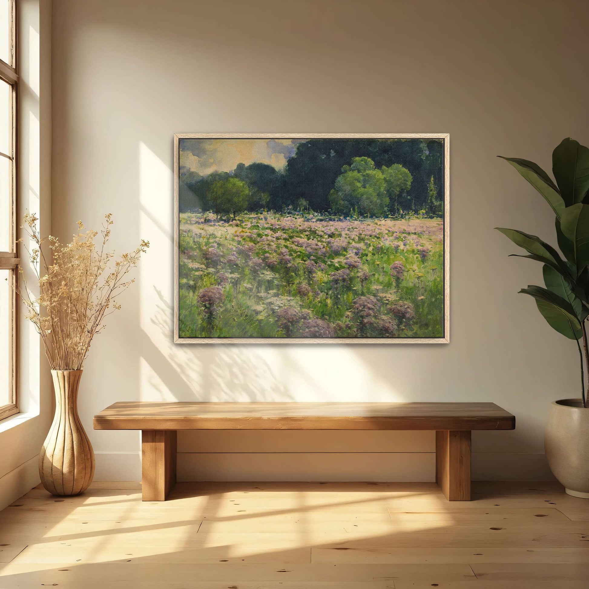 Field of wildflowers with trees by William Henry Holmes