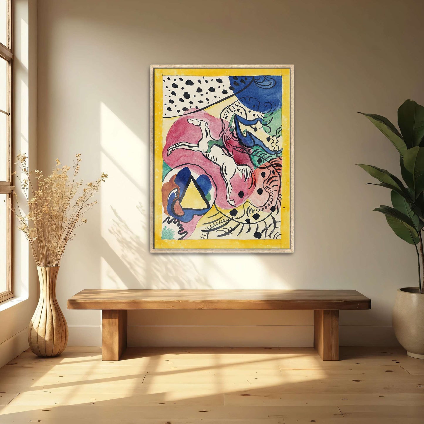 Abstract painting with a horse by Wassily Kandinsky