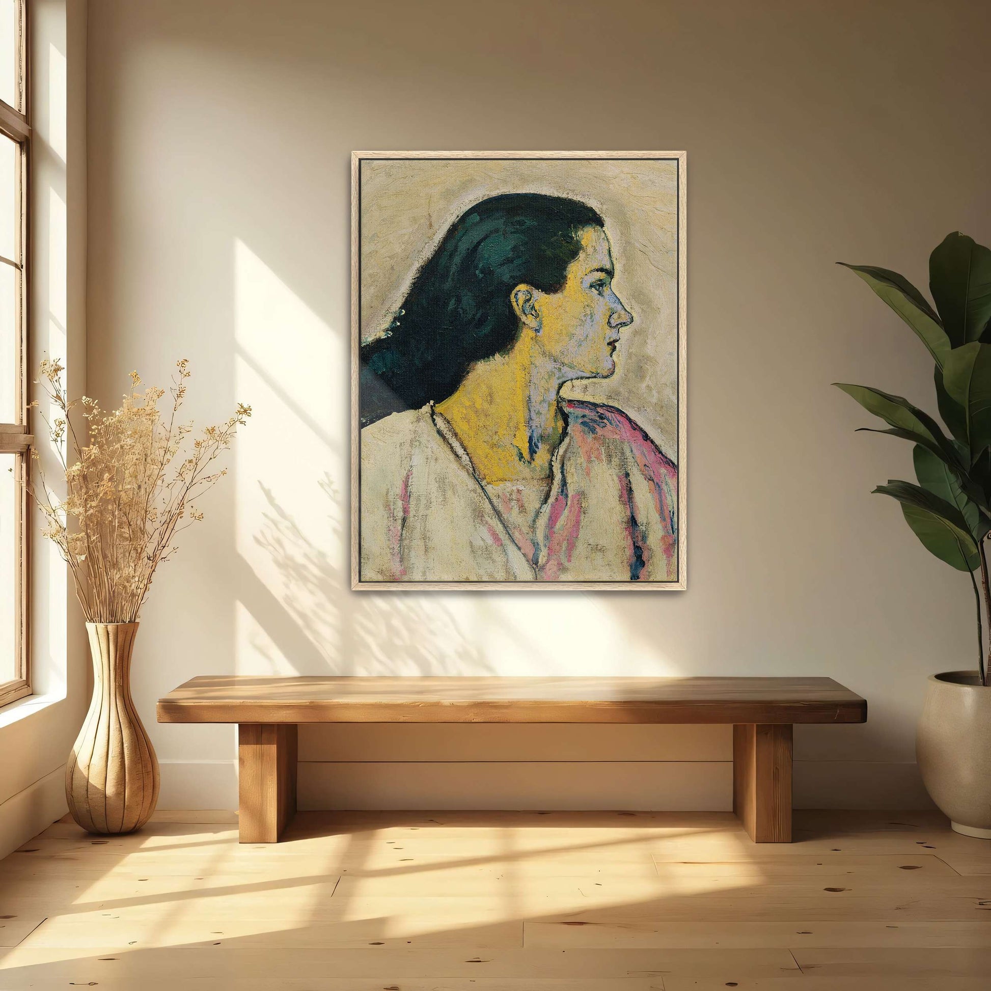 Profile portrait of a woman by Koloman Moser