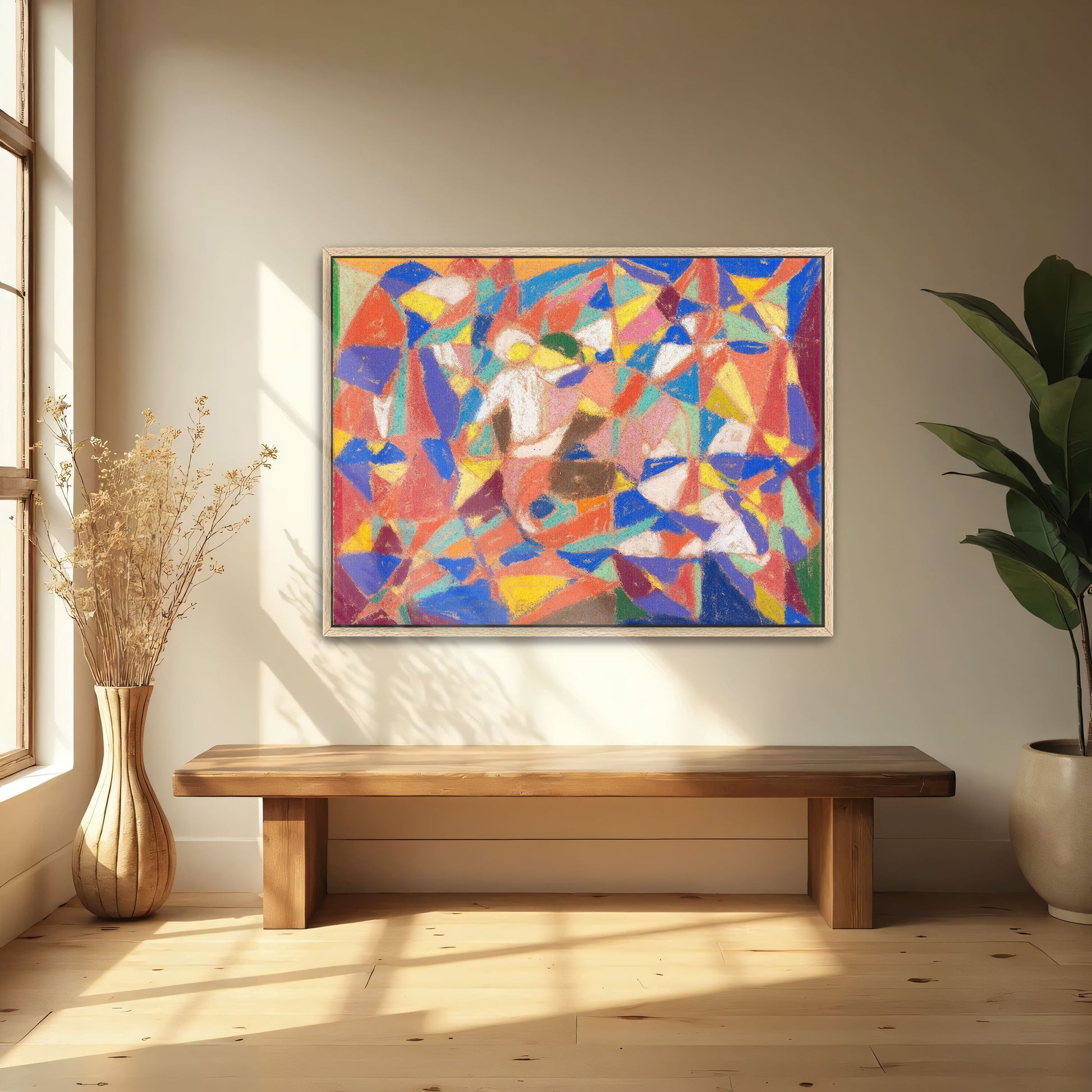 Geometric Abstract Composition Colorful Shapes By Adolf Hölzel