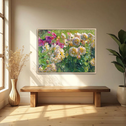 Dahlia flowers in garden by Carl Moll