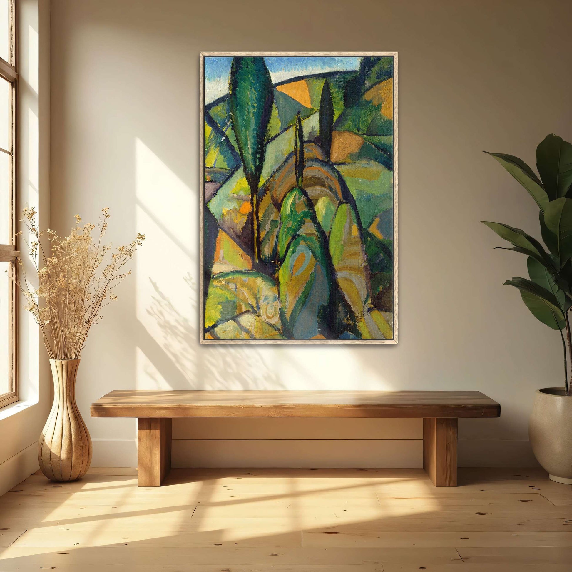 Abstract landscape with trees by Charles H. Walther