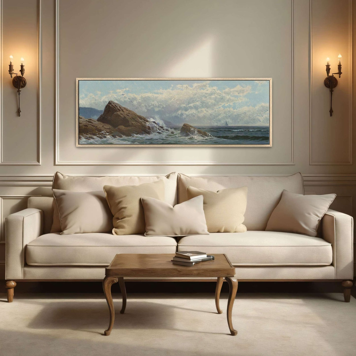 Rocky Coastline with Sailboats by Alfred Thompson Bricher