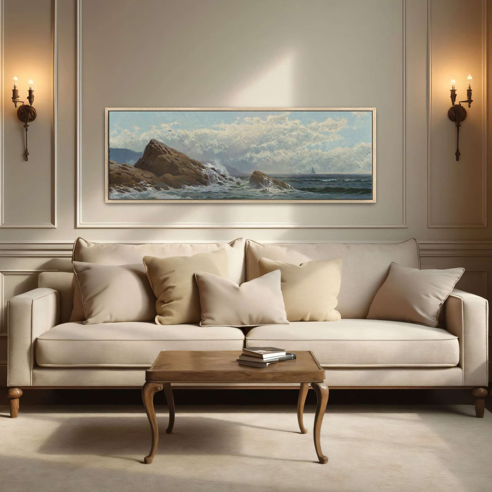 Rocky Coastline with Sailboats by Alfred Thompson Bricher