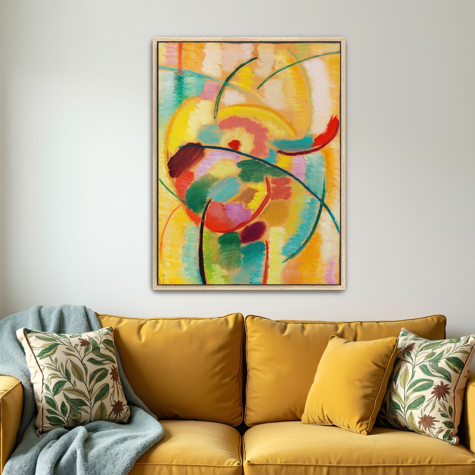 Abstract Composition With Circles And Lines By Alexej Von Jawlensky